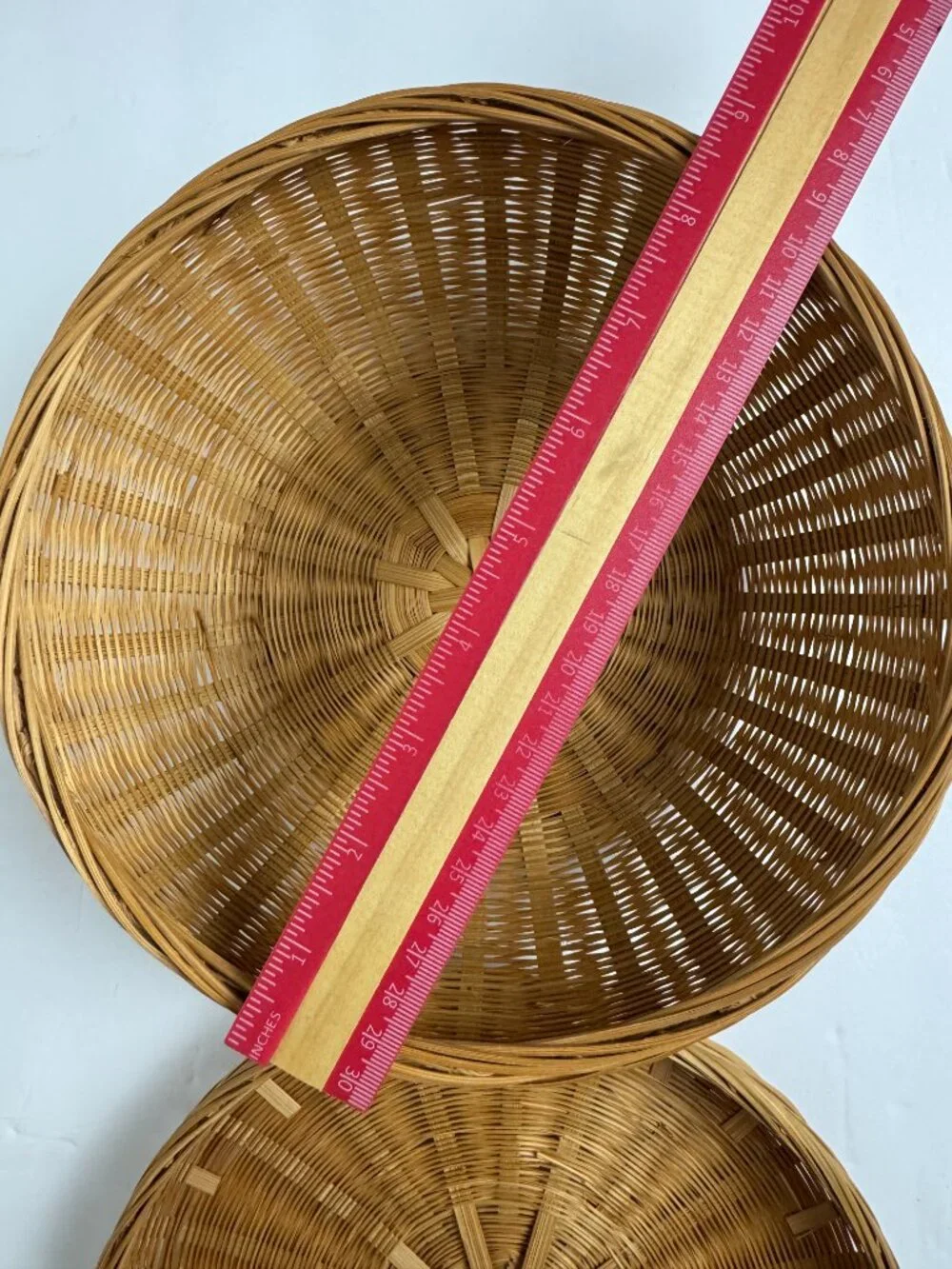 Vintage Woven Sewing Storage Basket, 9-inch, Round